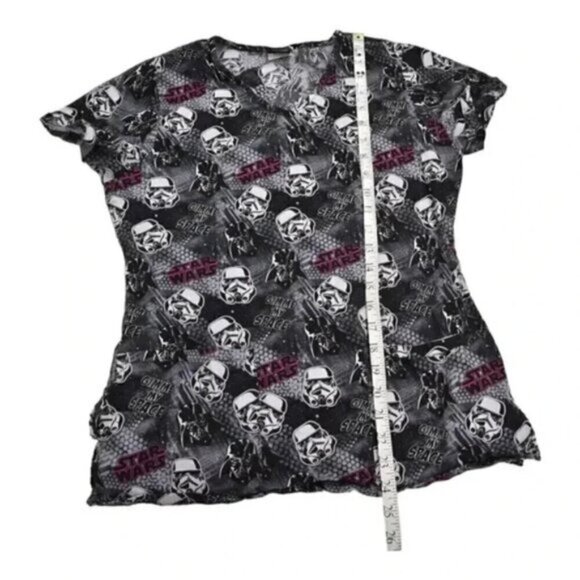 Star Wars Scrub Top Gimme My Space Darth Vader Black Grey Size XS - Picture 8 of 9